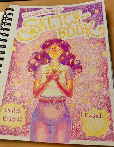 first sketchbook page!! | Sketch book, Book art drawings, Sketchbook cover