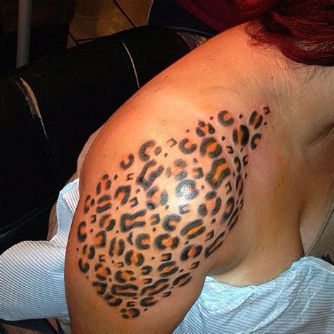 Cheetah Print Shoulder Tattoo