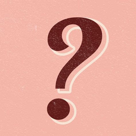 Question mark sign symbol icon handwritten lettering typography psd ...