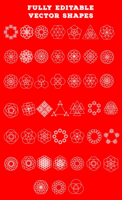 45 Free Geometric Outline Shapes - Graphicsfuel