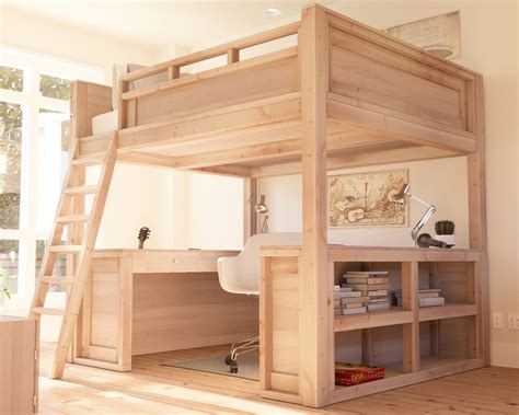 A Queen Loft Bed for Optimal Sleep and Study - Step-by-Step PDF - DIY projects plans