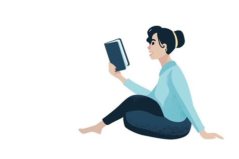 Young woman reading book flat vector | Books to read for women ...