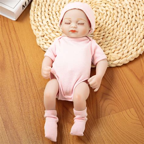 Mini Reborn Baby Dolls 11 Inch Full Body Silicone Vinyl Realistic Babies Newborn Girls Doll Toy ...