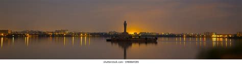 Buddha Statue Night Hussain Sagar Hyderabad Stock Photo 1980869285 ...