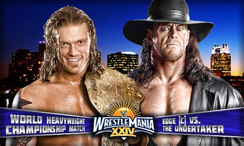 El Ring del Honor: WrestleMania XXIV - The Undertaker VS Edge (16-0)