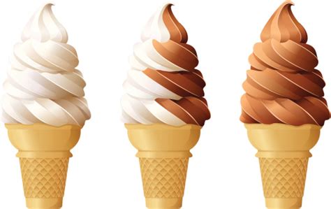 Soft Serve Ice Cream Cones Stock Illustration - Download Image Now ...