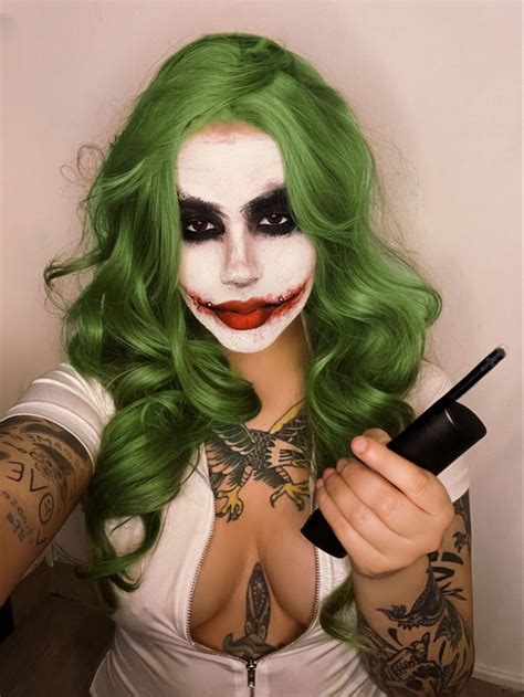 Make-up joker Batman cosplay cosplay girl inked inked girl tattoos inked joker nurse serial ...