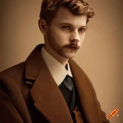 Portrait of a stylish man in vintage coat on Craiyon