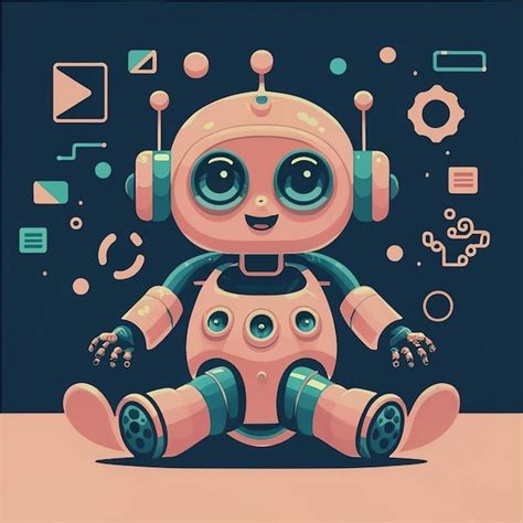Premium Vector | 2d vector illustration artificial intelligence and the ...