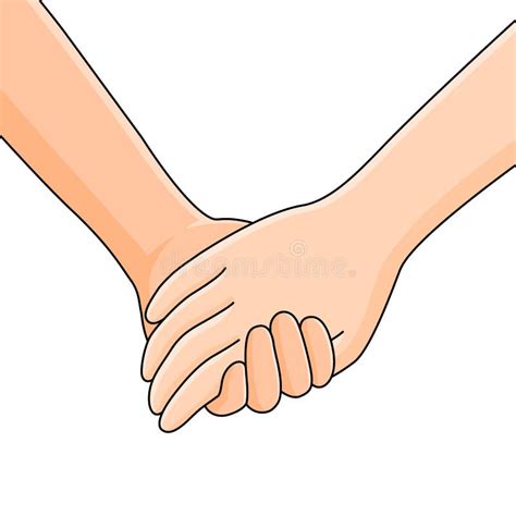 Boy and Girl Holding Hands. Stock Vector - Illustration of love, hand ...