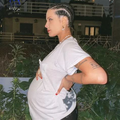 Pregnant Halsey shares sweet snaps of blossoming baby bump as due date edges closer - Irish ...