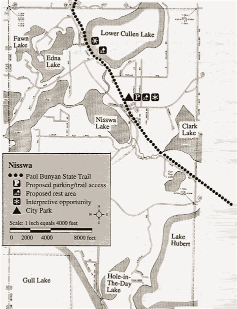 Nisswa Minnesota City Map - Nisswa Bike Trail Maps - Paul Bunyan Trail