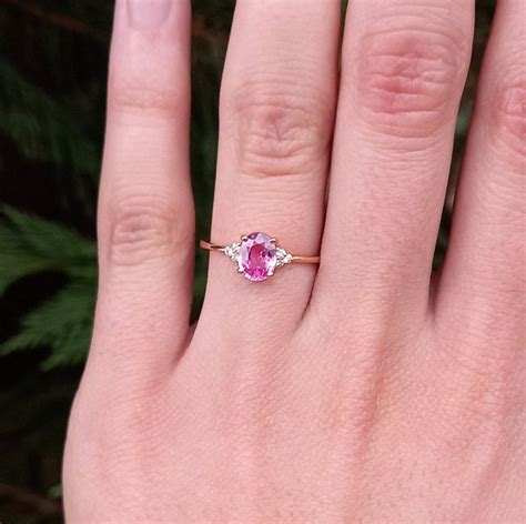 Natural Pink Sapphire Engagement Ring – NaturalGemsAtelier