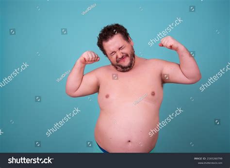 Fat Man Diet Healthy Lifestyle Stock Photo 2165260799 | Shutterstock