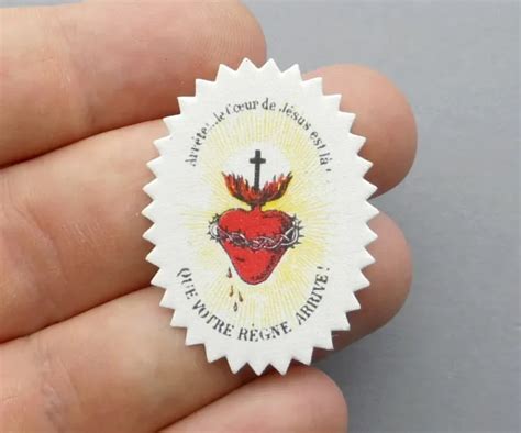 JESUS CHRIST, SACRED Heart. Crown of thorns. Antique Religious Pendant. French. $25.25 - PicClick