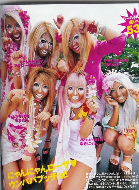 Ganguro girls Gyaru Fashion, Harajuku Fashion, Harajuku Girls, Japanese Street Fashion, Tokyo ...