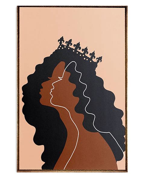 African American Afro Black Queen Art Poster – TeeUni