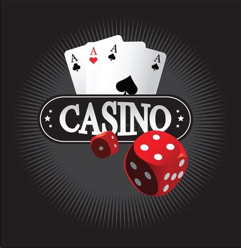 Casino Logo Design Concept stock illustration. Illustration of golden ...