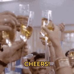 Happy Birthday Cheers Toast Wine Meme GIF | GIFDB.com