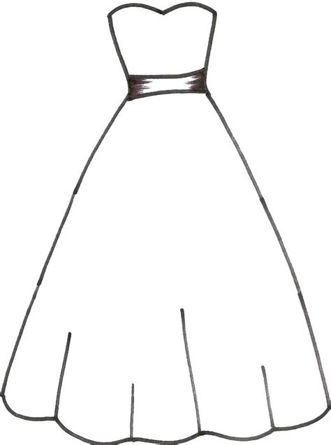 Wedding Dress Outline – Fashion dresses