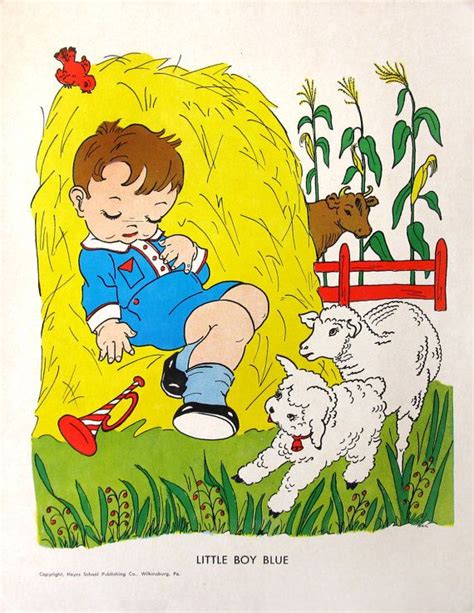 Little Boy Blue - NURSERY RHYME Art Illustration Poster Wall Decor ...