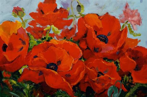 Poppies Acrylic on canvas 48 x36 | Oil painting abstract, Painting ...