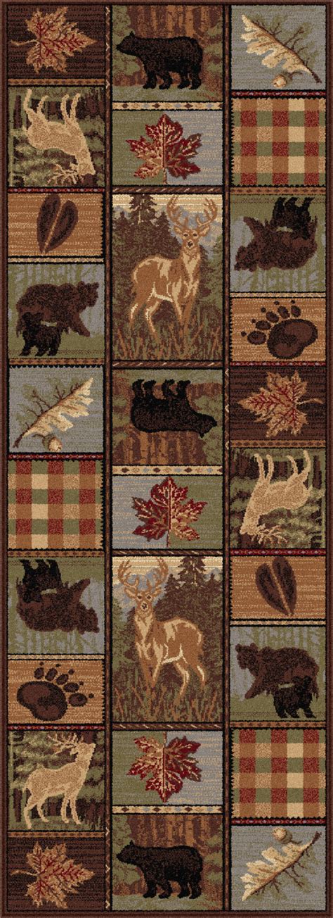 Tayse Nature Colorblock Wildlife Area Rug — Rug Savings