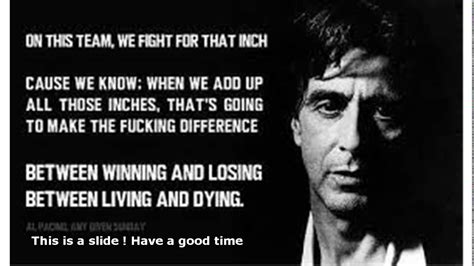 al pacino quarterback speech - YouTube