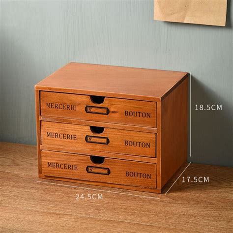 Vintage Chest of Drawers Wooden Small Cabinet Desktop Storage Box Organiser M | eBay