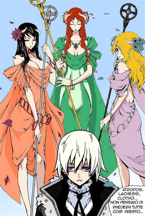 Atropos, Lachesis, Clotho and Tasha by EiryCrows on DeviantArt