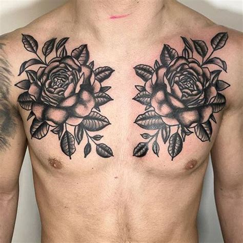 Share more than 84 rose chest tattoo male latest - in.coedo.com.vn