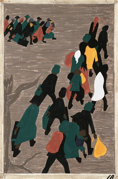 "No. 18, The migration gained in momentum" by Jacob Lawrence | MIT Black History