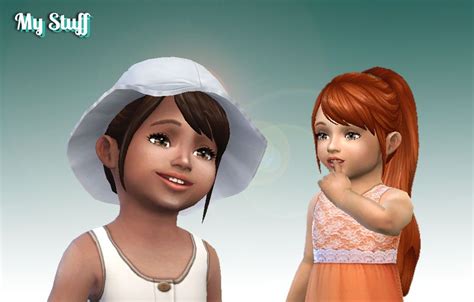 Mystufforigin: Confident Ponytail hair for toddlers - Sims 4 Hairs - http://sims4hairs.com ...