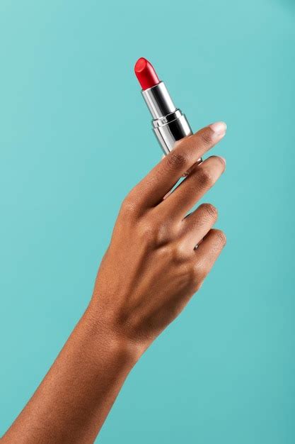Premium Photo | Crop black woman with red lipstick