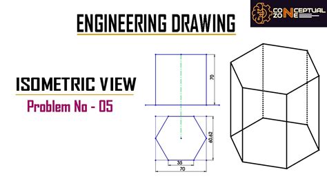Engineering Drawing: Isometric View (Problem 5) - YouTube