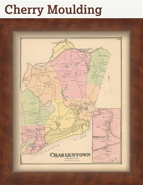 CHARLESTOWN, Rhode Island 1870 Map