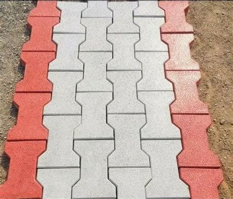 Grey,Red Interlock Paver I Shape Paving Blocks, For Pavement, Dimensions: 225 X175 X 60mm at Rs ...