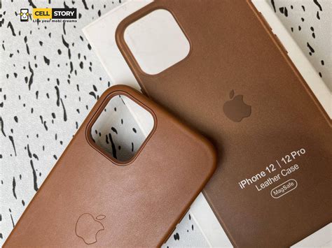 Leather case magsafe for iphone 12 pro - Brown