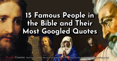 Famous People in the Bible and their Most Famous Quotes - QuotesCosmos