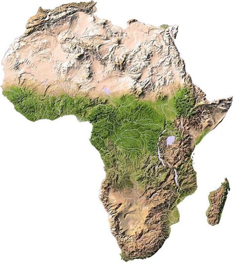 Topographic raised relief map of Africa : r/MapPorn