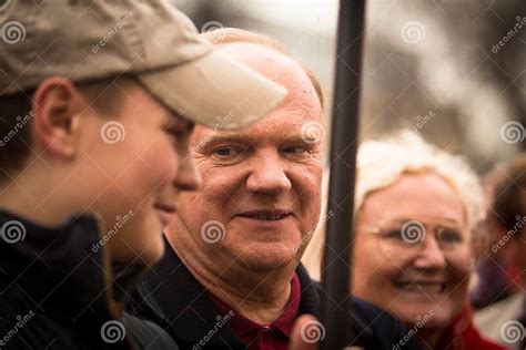 Gennady Zyuganov during Procession of May Day Editorial Stock Image ...