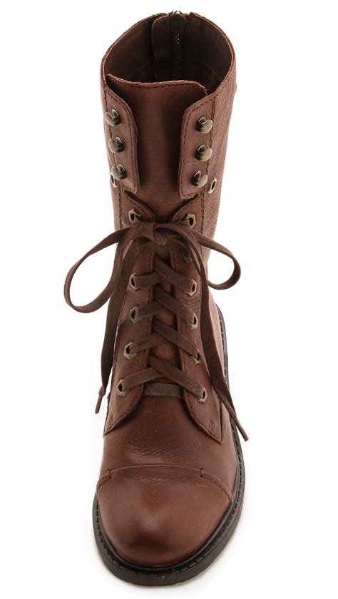 Sam Edelman Darwin Combat Boots Bridal Brown - Lyst