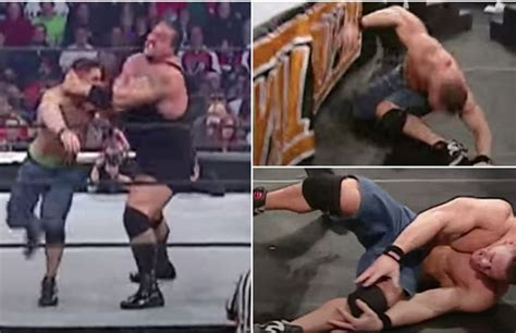 John Cena Royal Rumble 2004 knee injury: WWE legend's nasty landing ...