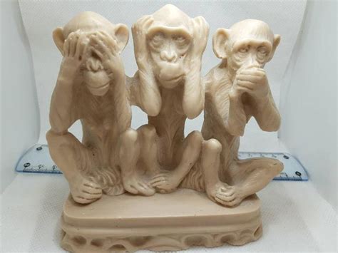 Three wise monkeys statue | Etsy | Monkey statue, Three wise monkeys ...