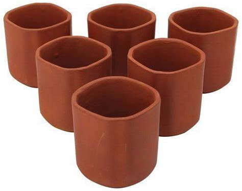 Nutrul Handmade Pottery Ceramic Kullad Kulhad Set Of 6 Tea Cups at Best ...