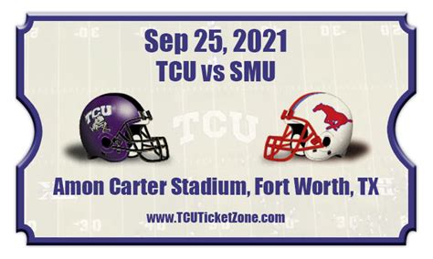 TCU Horned Frogs vs SMU Mustangs Football Tickets | 09/25/21