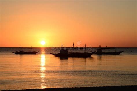 Bangka at Dusk Time. Boracay Island. Aklan. Western Visayas. Philippines Stock Image - Image of ...