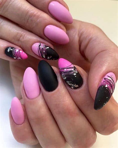 Pink And Black Nails: The Perfect Combo For A Fun And Edgy Look – ADDICFASHION