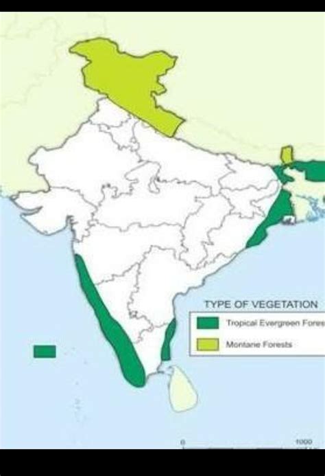 Where are tropical thorn forest on a political map of india - Brainly.in