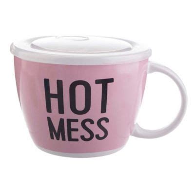 Formations 26 oz. Hot Mess Soup Mug with Lid in Pink | Soup mugs, Soup cup gifts, Mugs